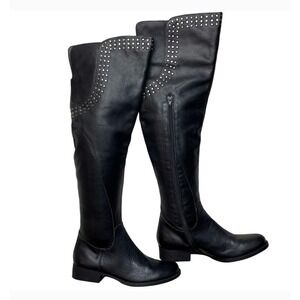 Matisse‎ Thunder Road Black Leather Studded Over the Knee Boots 6.5